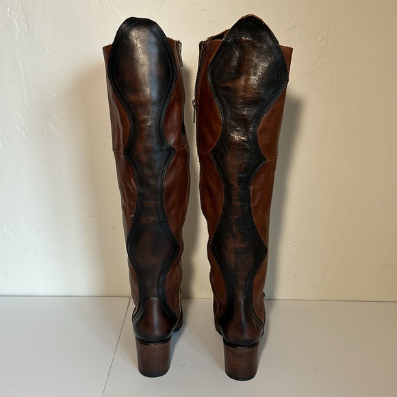 Freebird Calgary Brown Leather Knee-High Boots - Picture 4 of 7